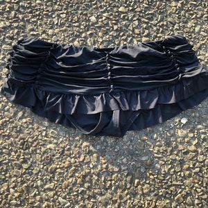 Betsey Johnson Black Ruffle Swim Bottom M